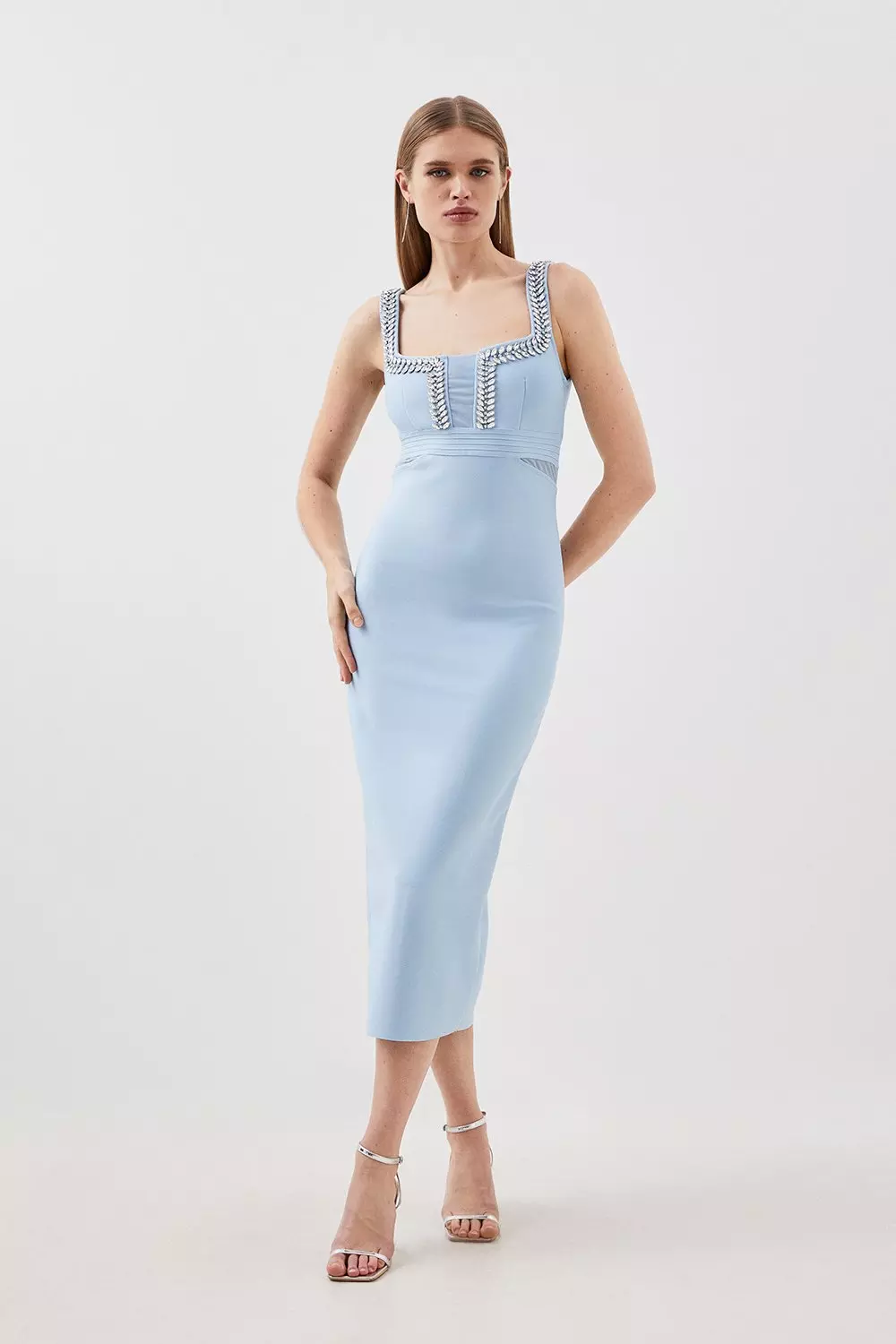 Karen millen embellished knit cheap dress